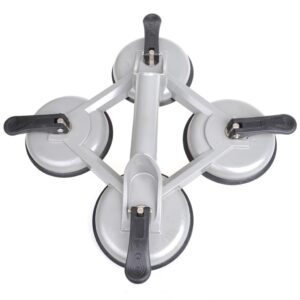 Dispozitiv cu 4 ventuze din aluminiu pentru transport plăci ceramice, capacitate 180 kg