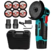 Mini Polizor Flex Unghiular Portabil, Thomas, 2 Acumulatori, 6 discuri, 12V, 1500 mAh, 19500 rpm,